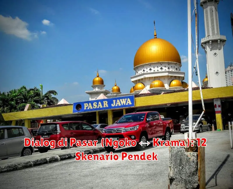 Dialog di Pasar (Ngoko ↔ Krama): 12 Skenario Pendek