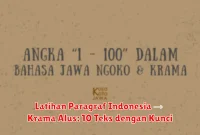 Latihan Paragraf Indonesia → Krama Alus: 10 Teks dengan Kunci