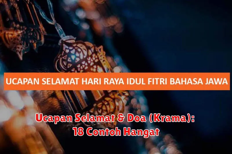 Ucapan Selamat & Doa (Krama): 18 Contoh Hangat